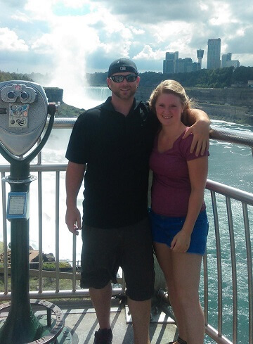 Kaitlyn and Ryder at Niagara Falls this summer